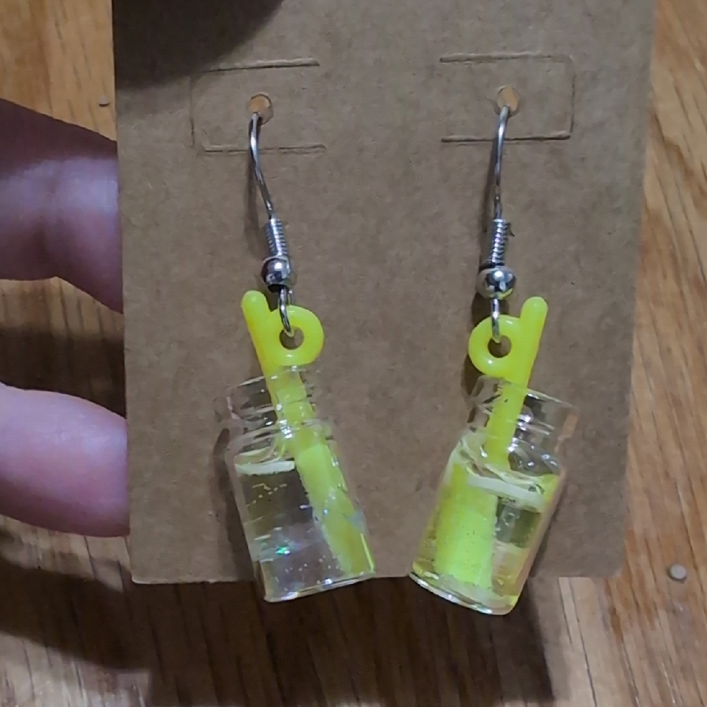 Yellow Drink Earrings